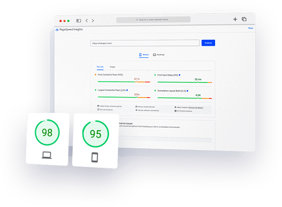 Fast loading pages
