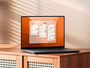 Trello kanban board interface showing project management with To Do, In Progress, and Done columns on laptop screen